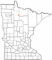 Location of Kelliher, Minnesota