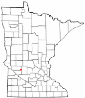 Location of Kerkhoven, Minnesota