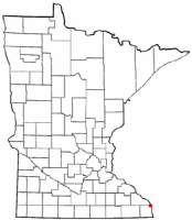 Location of La Crescent, Minnesota