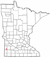 Location of Tyler, Minnesota
