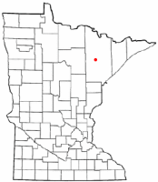 Location of Virginia, Minnesota