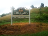 Location of Grenada, Mississippi
