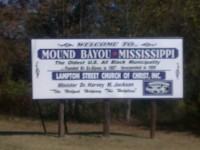 Location of Mound Bayou in Mississippi