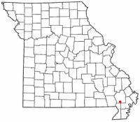 Location of Bernie, Missouri