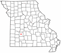 Location of Bolivar, Missouri