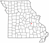 Location of Cuba, Missouri