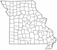 Location of Gainesville, Missouri