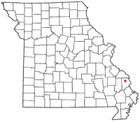 Location of Oak Ridge, Missouri