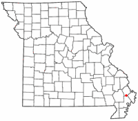 Location of Sikeston, Missouri