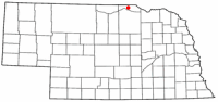 Location of Butte, Nebraska