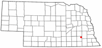 Location of Crete, Nebraska