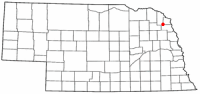 Location of Emerson, Nebraska