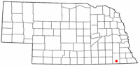 Location of Wymore, Nebraska