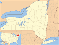 Location of Slingerlands within the state of New York