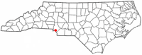 Location of Pineville, North Carolina