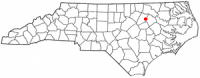 Location of Rocky Mount within North Carolina