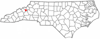 Location of Spruce Pine, North Carolina