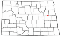Location of Aneta, North Dakota