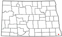 Location of Hankinson, North Dakota