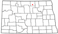 Location of Rolette, North Dakota