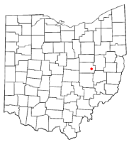 Location of West Lafayette in Coshocton County