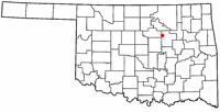 Location of Drumright, Oklahoma