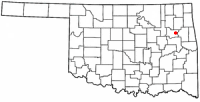 Location of Wagoner, Oklahoma