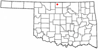 Location of Wakita, Oklahoma