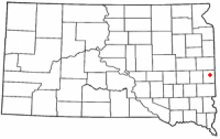 Location of Flandreau, South Dakota