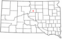 Location of Gettysburg, South Dakota