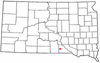 Location of Gregory, South Dakota