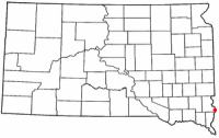 Location of Hudson, South Dakota