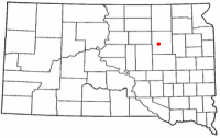 Location of Redfield, South Dakota