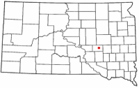 Location of Wessington Springs, South Dakota
