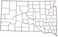 Location of Wilmot, South Dakota
