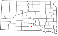Location of Winner, South Dakota