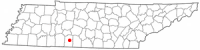 Location of Lawrenceburg, Tennessee