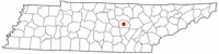 Location of Sparta, Tennessee