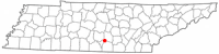 Location of Tullahoma, Tennessee