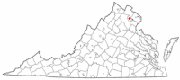 Location of Gainesville, Virginia