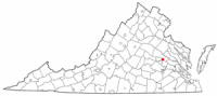 Location of Mechanicsville, Virginia