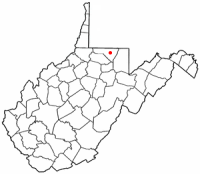 Location in Monongalia County in the State of West Virginia