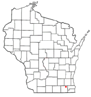 Location of East Troy, Wisconsin