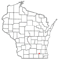 Location of Whitewater, Wisconsin