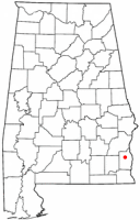 Location of Abberville in Alabama