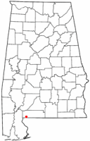Location of Atmore, Alabama
