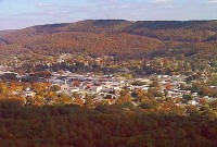Aerial view of Fort Payne, Alabama
