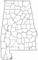 Location of Hartford, Alabama