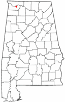 Location of Muscle Shoals, Alabama