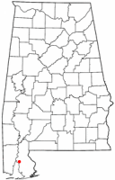 Location of Spanish Fort, Alabama